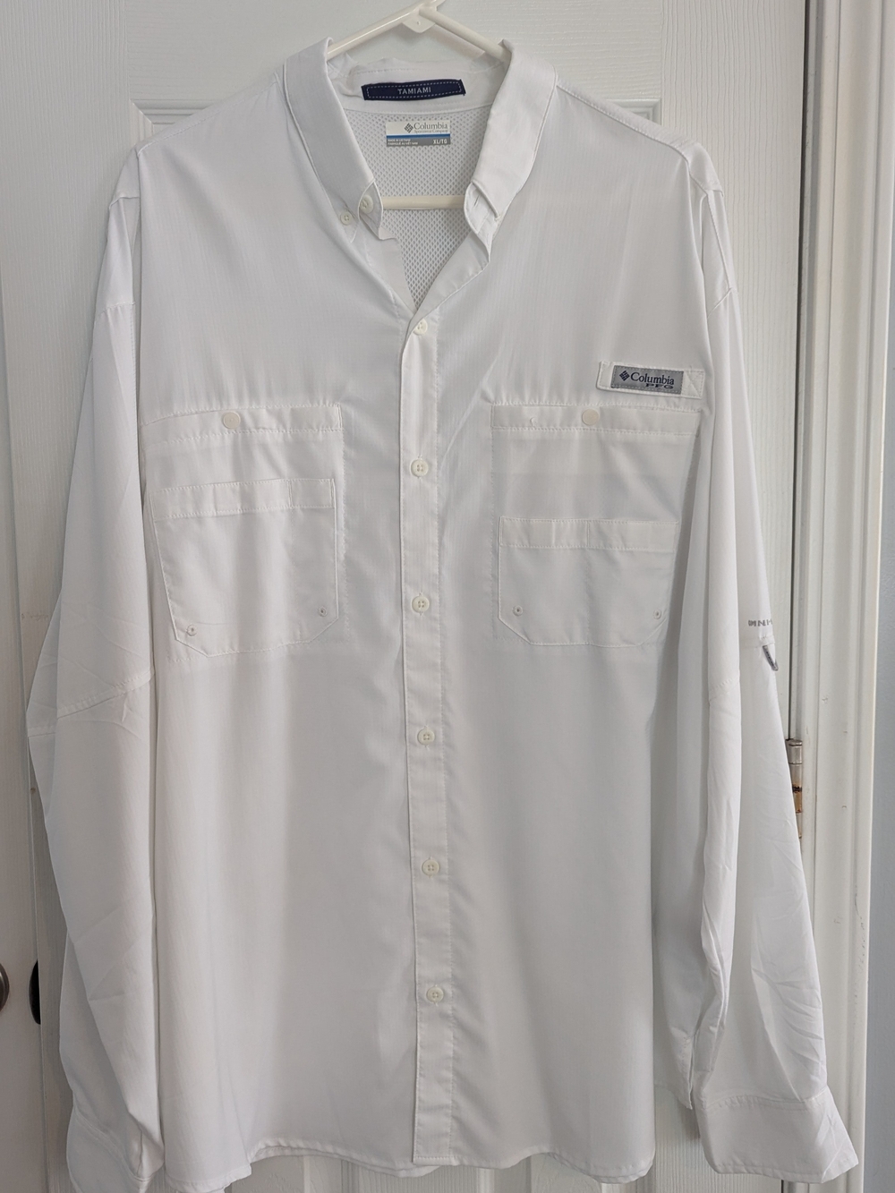 Columbia Men's White Tamiami Long-sleeved Shirt